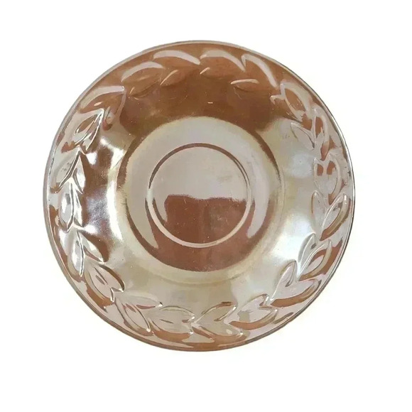 Fire King Peach Luster Laurel Leaf place setting - Picture 5 of 8